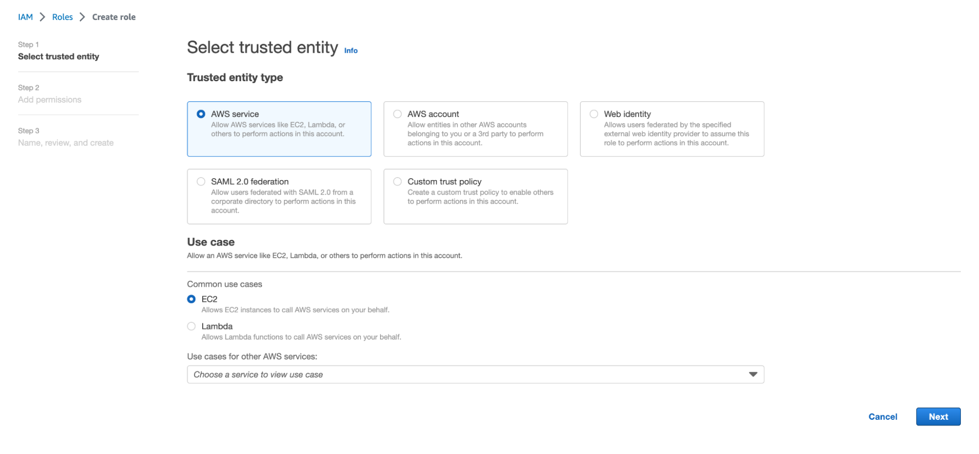 AWS Role Entity