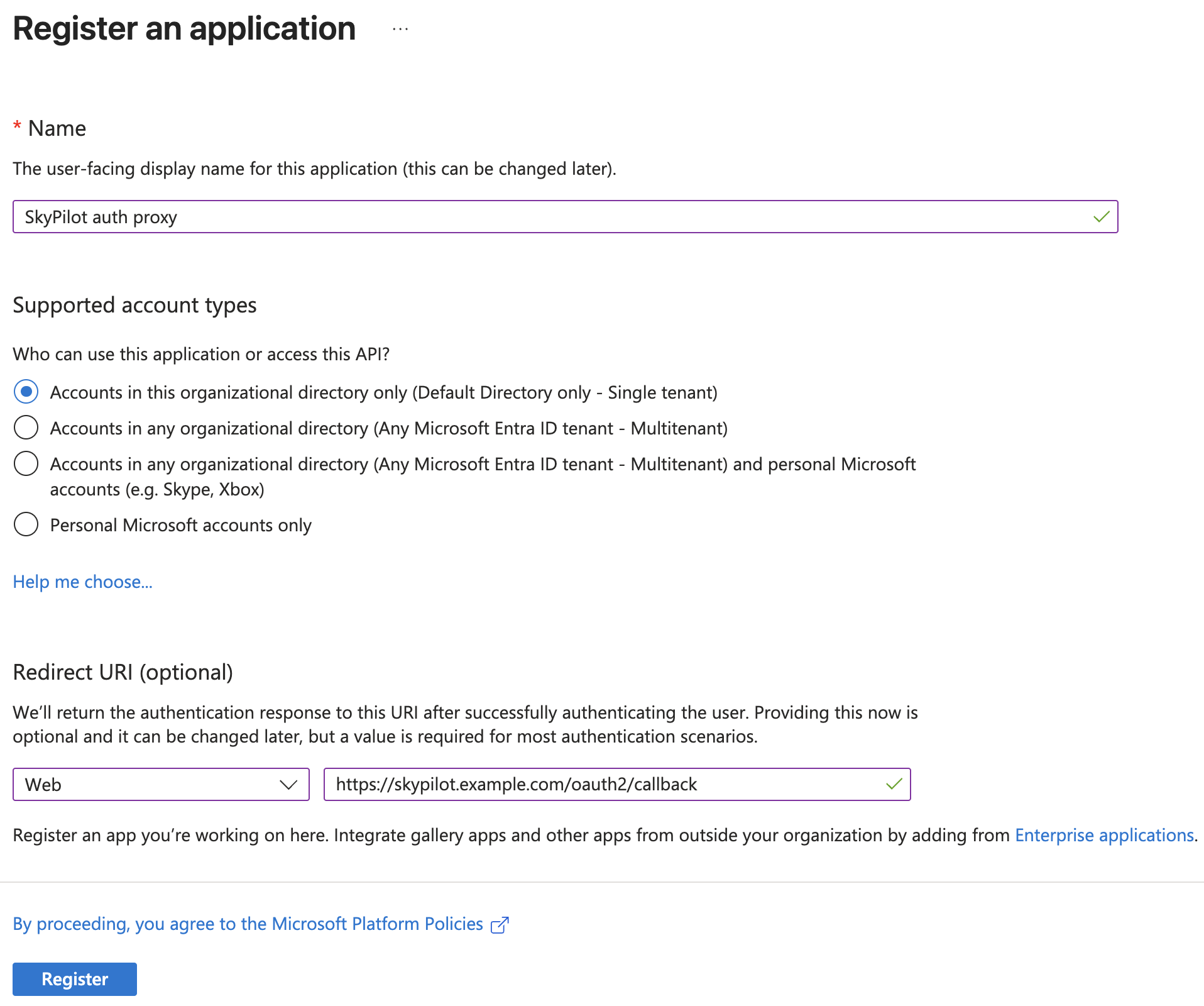 Microsoft Entra ID setup