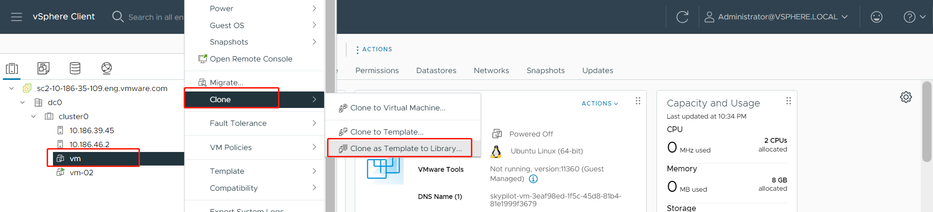 VM Clone To Temple